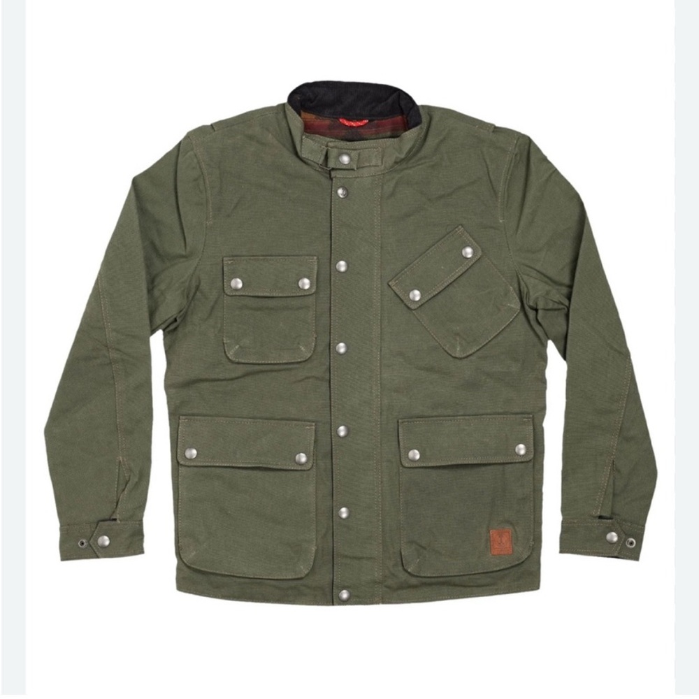 Iron & Resin Olive Men’s  Canvas Jacket